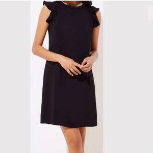 Loft flutter tie back dress